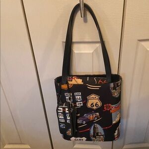 Club Rebellion Route 66 Crossbody Bag with matching pouch